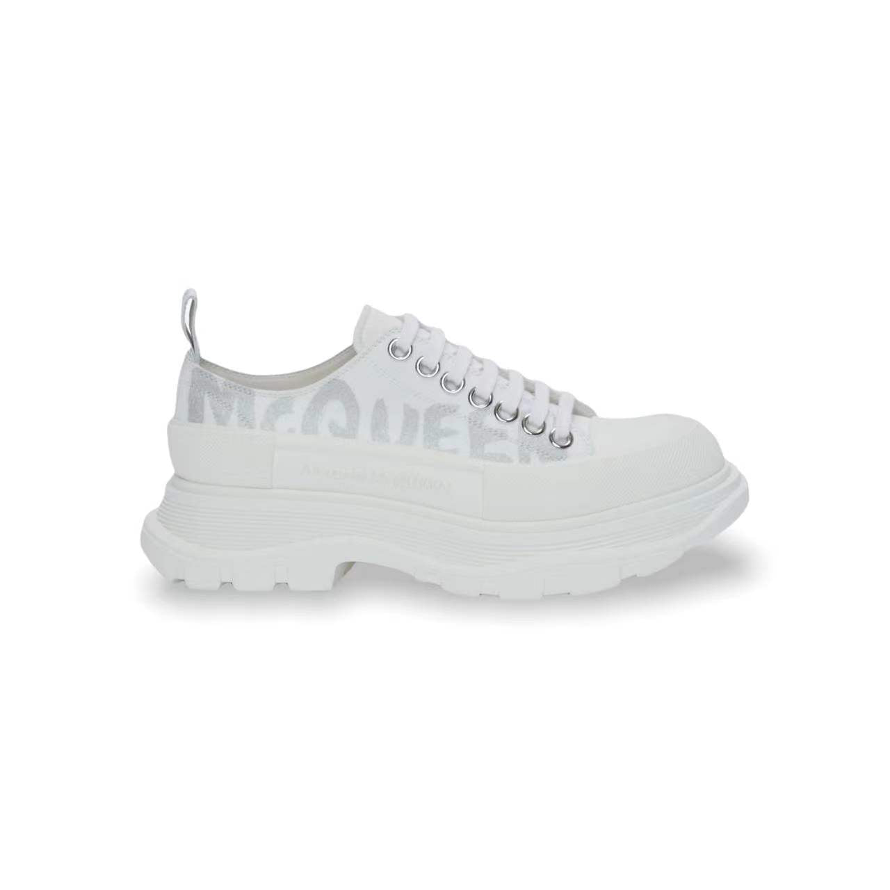 Tread Slick Lace-up in White/Sliver image 0