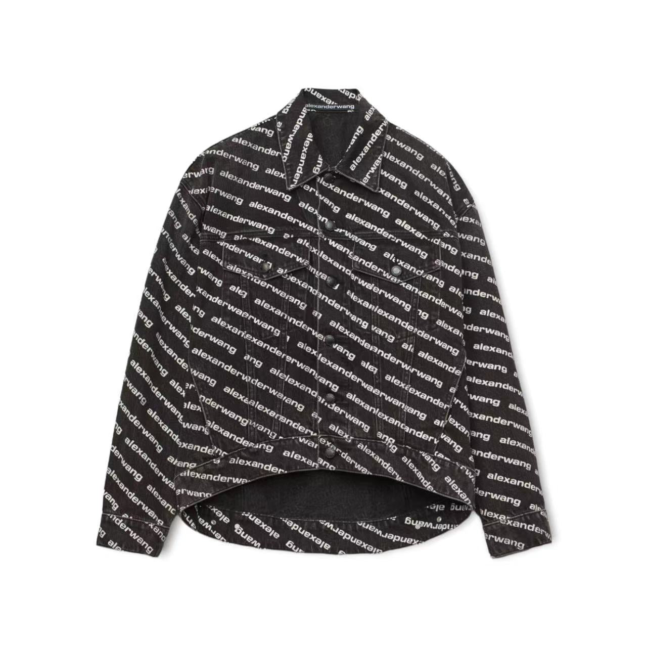 falling back logo jacket in dark denim image 0