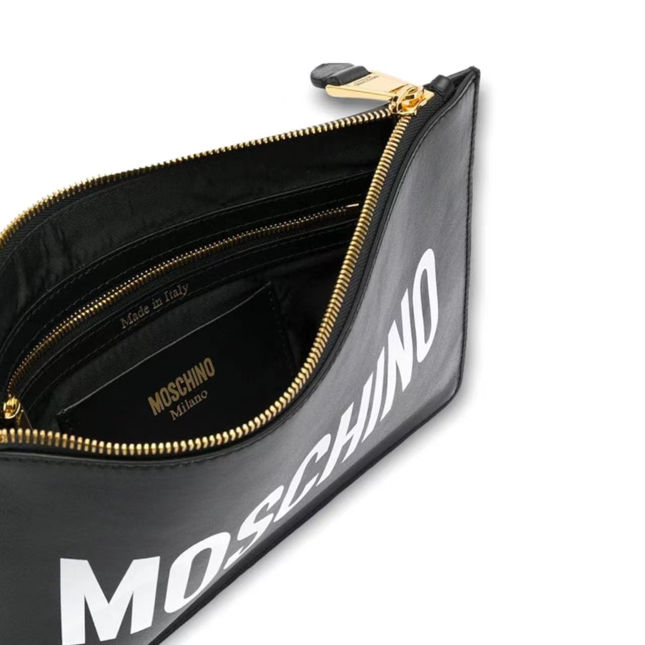 MOSCHINO LOGO CLUTCH BAG image 1