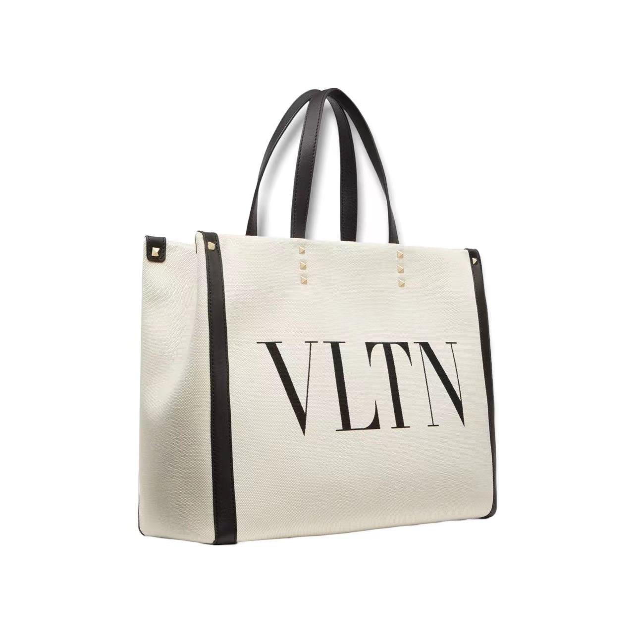 SMALL VLTN PRINT CANVAS TOTE BAG image 1