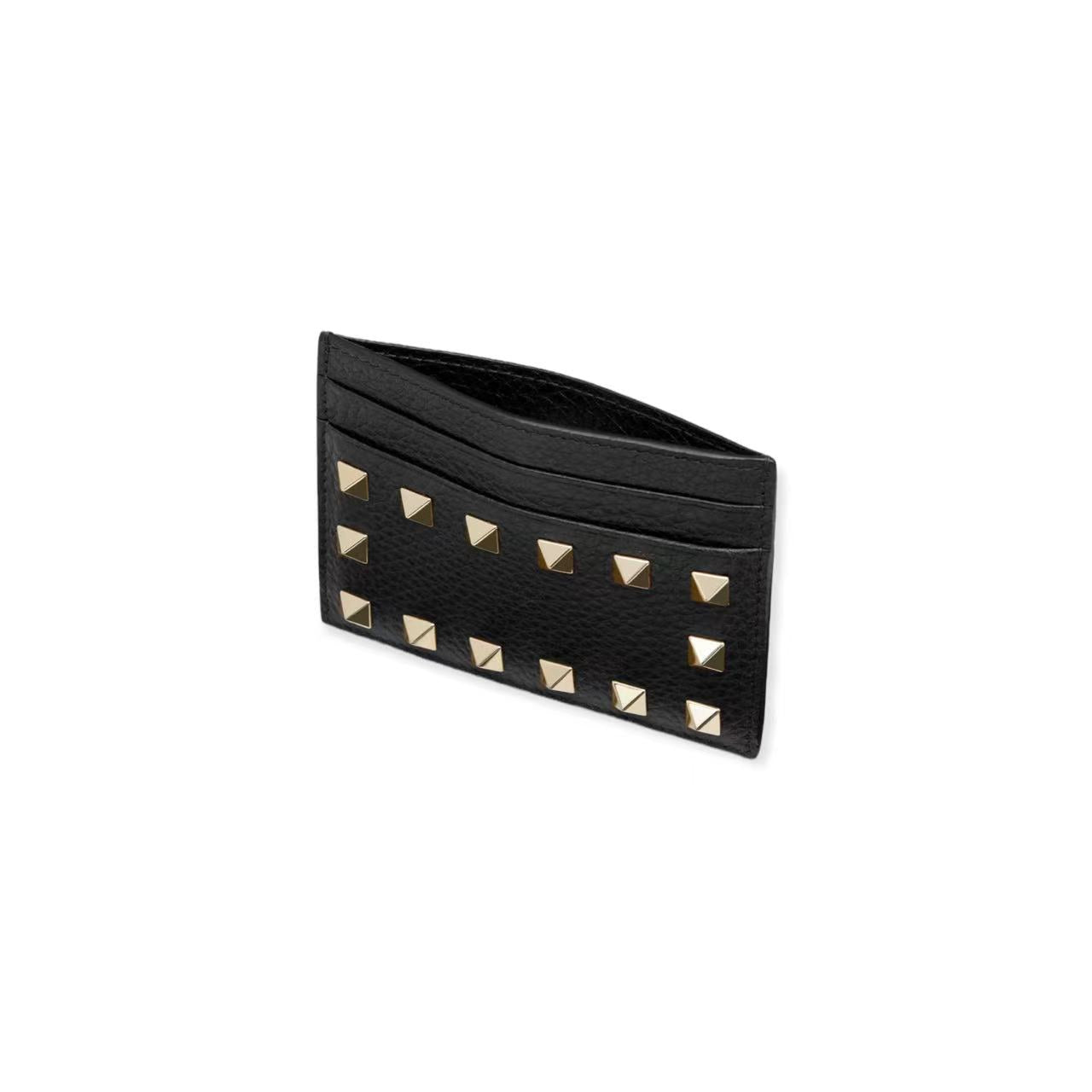 ROCKSTUD GRAINY CALFSKIN CARDHOLDER image 1