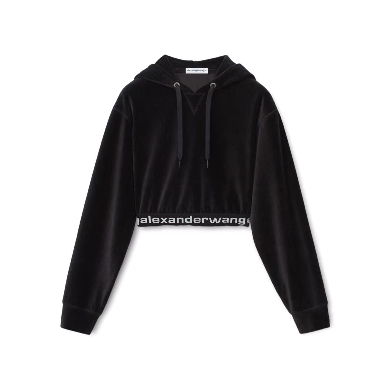 long-sleeve hoodie in stretch corduroy image 0