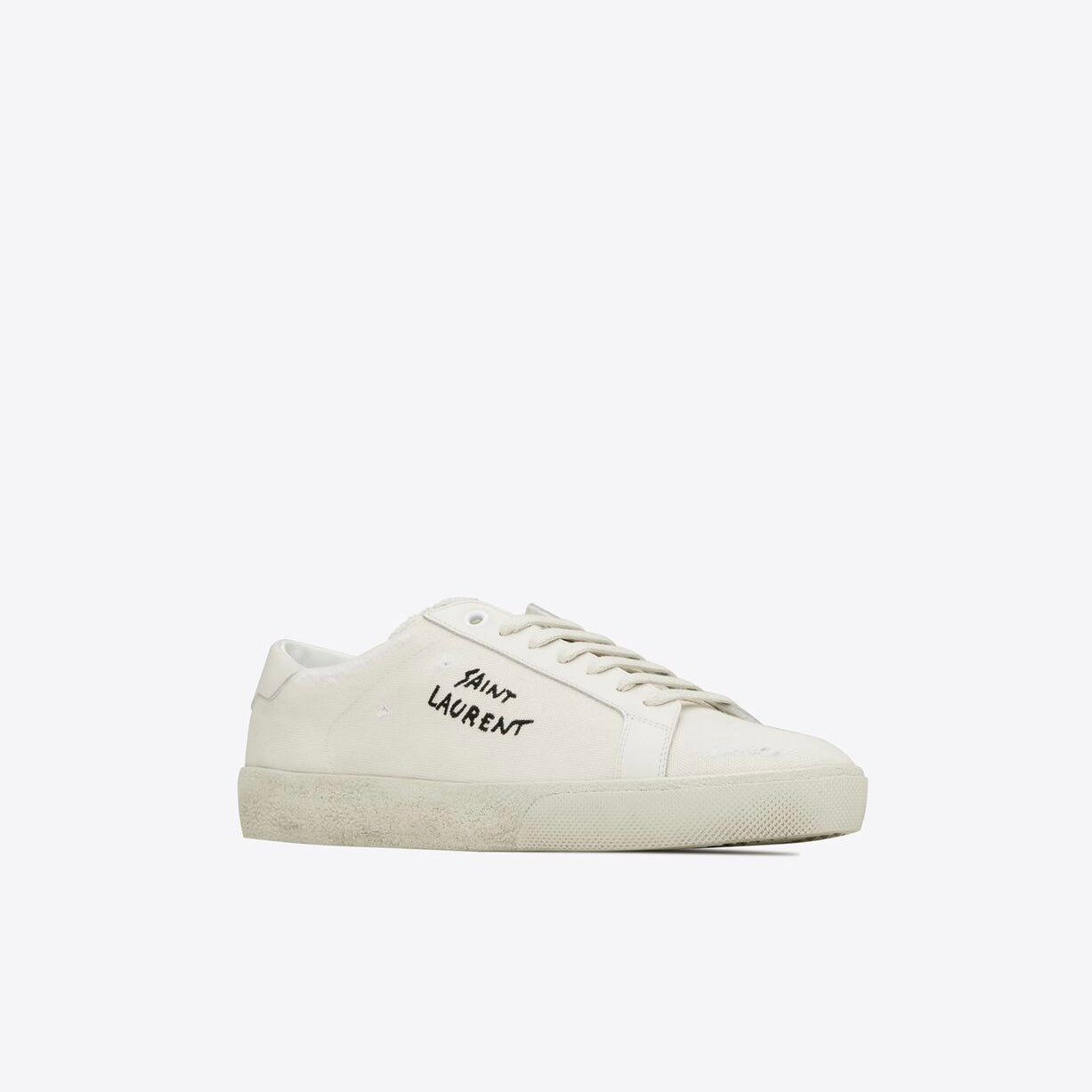 COURT CLASSIC SL/06 EMBROIDERED SNEAKERS IN CANVAS AND LEATHER image 3
