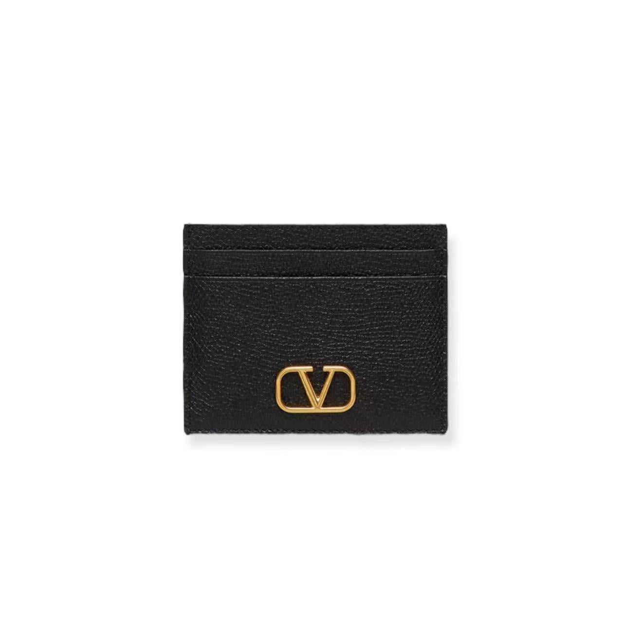 LOGO SIGNATURE GRAINY CALFSKIN CARDHOLDER image 0