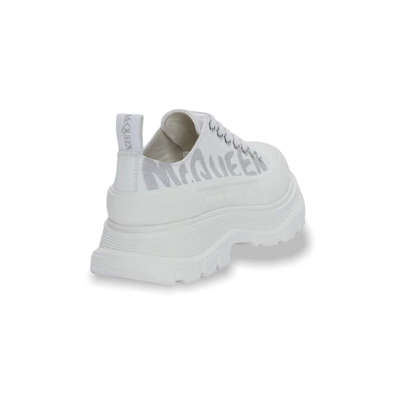 Tread Slick Lace-up in White/Sliver image 2