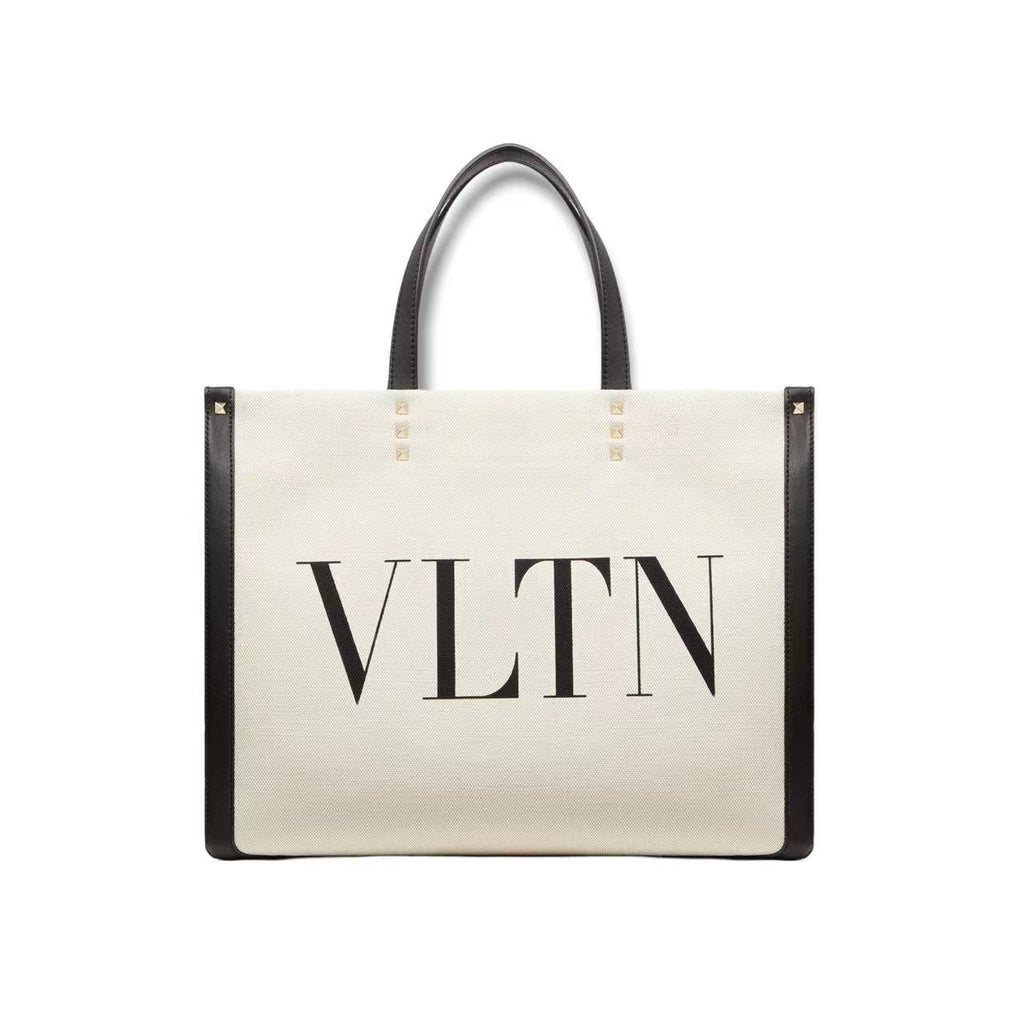 SMALL VLTN PRINT CANVAS TOTE BAG image 0