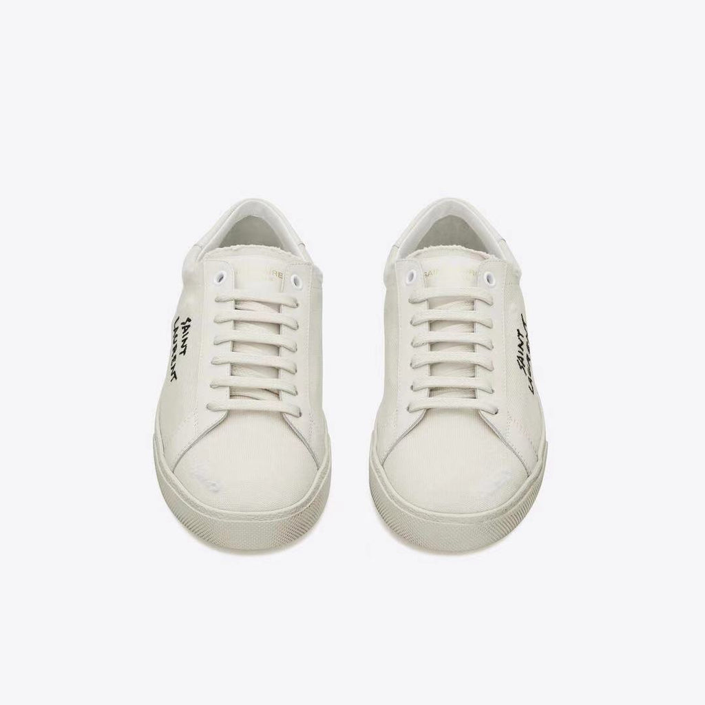 COURT CLASSIC SL/06 EMBROIDERED SNEAKERS IN CANVAS AND LEATHER image 1