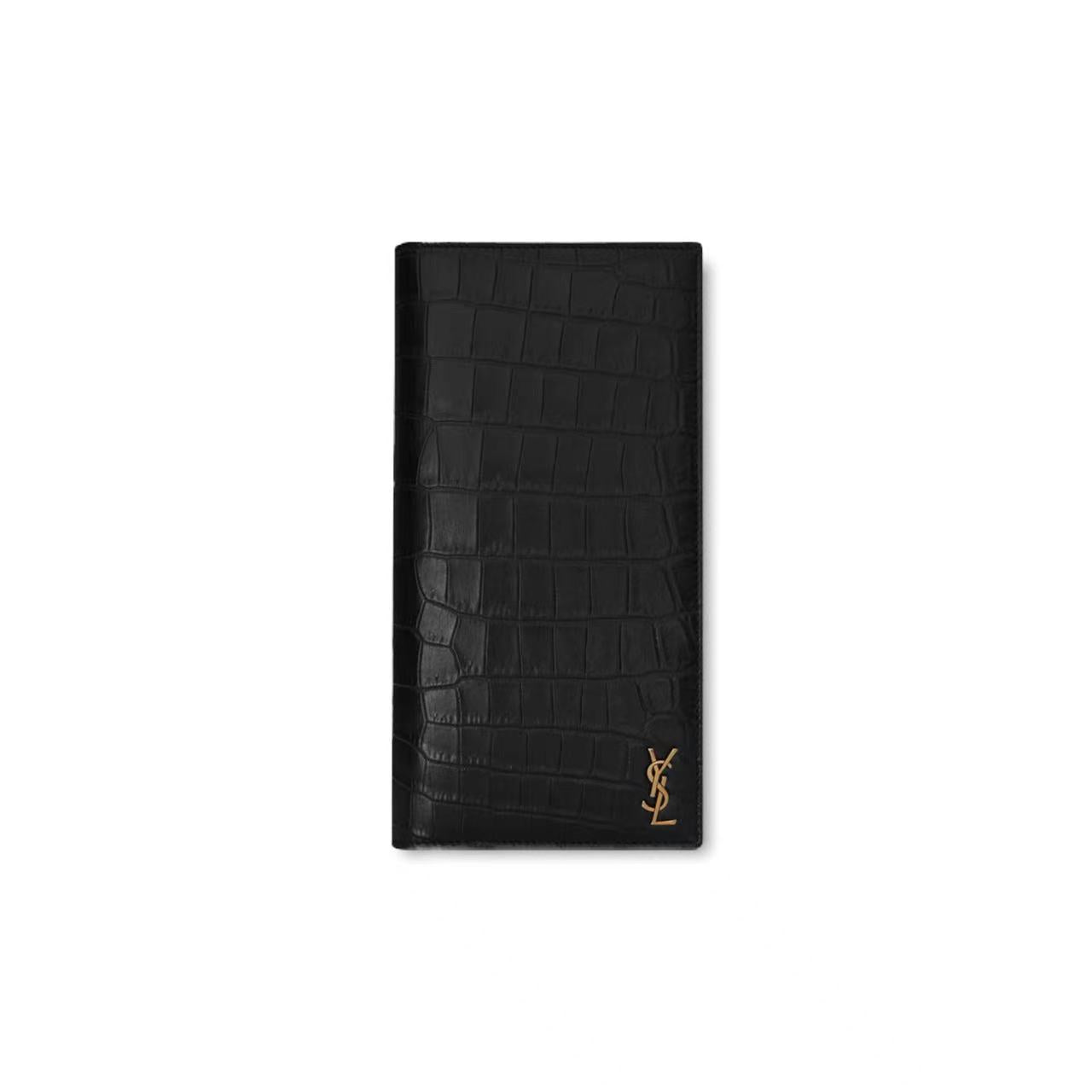 TINY MONOGRAM CONTINENTAL WALLET IN CROCODILE EMBOSSED MATTE LEATHER image 0