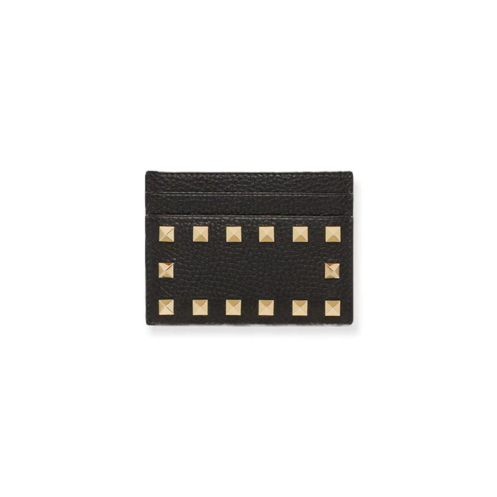 ROCKSTUD GRAINY CALFSKIN CARDHOLDER image 0