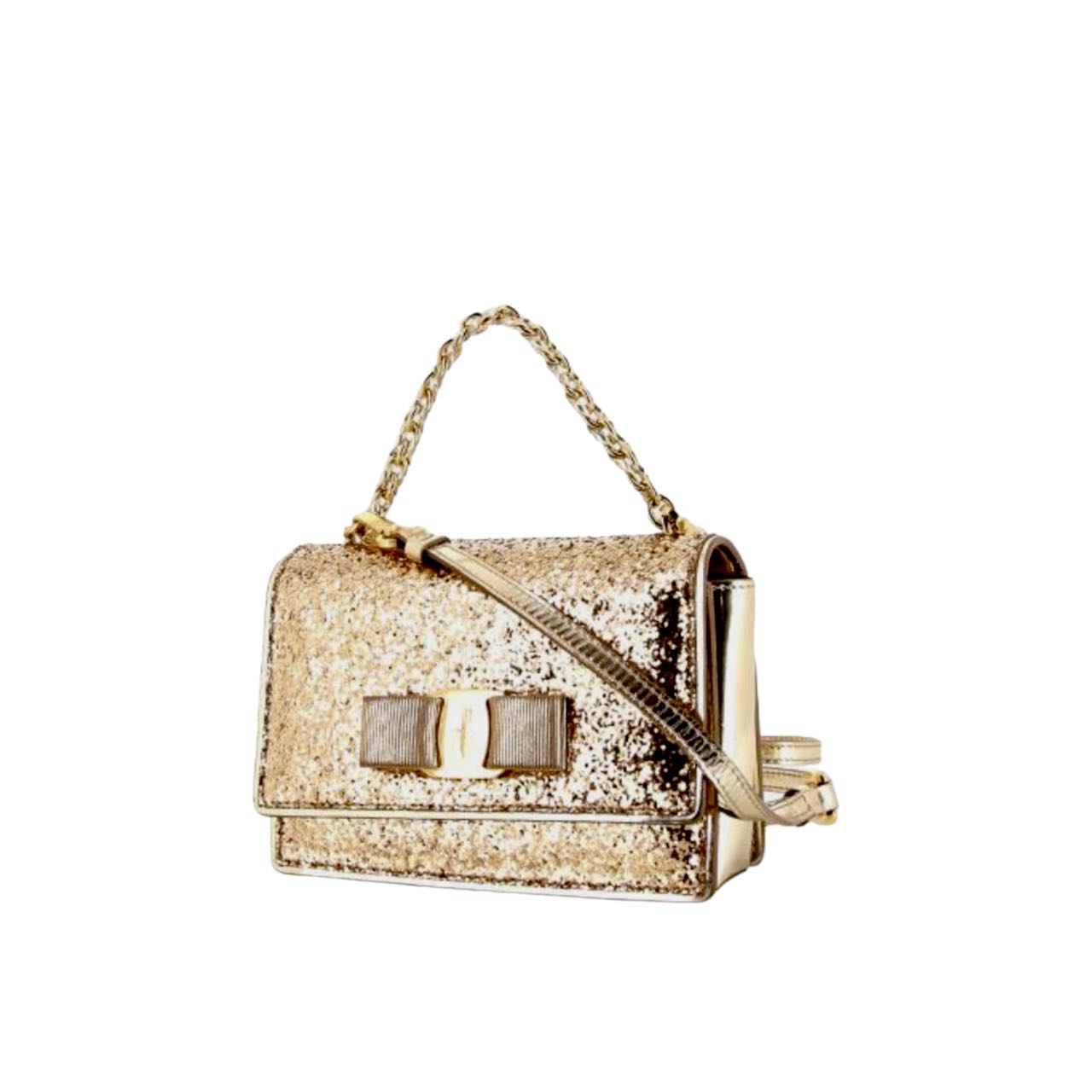 VARA BOW BAG HANDBAG IN GOLD LEATHER image 0