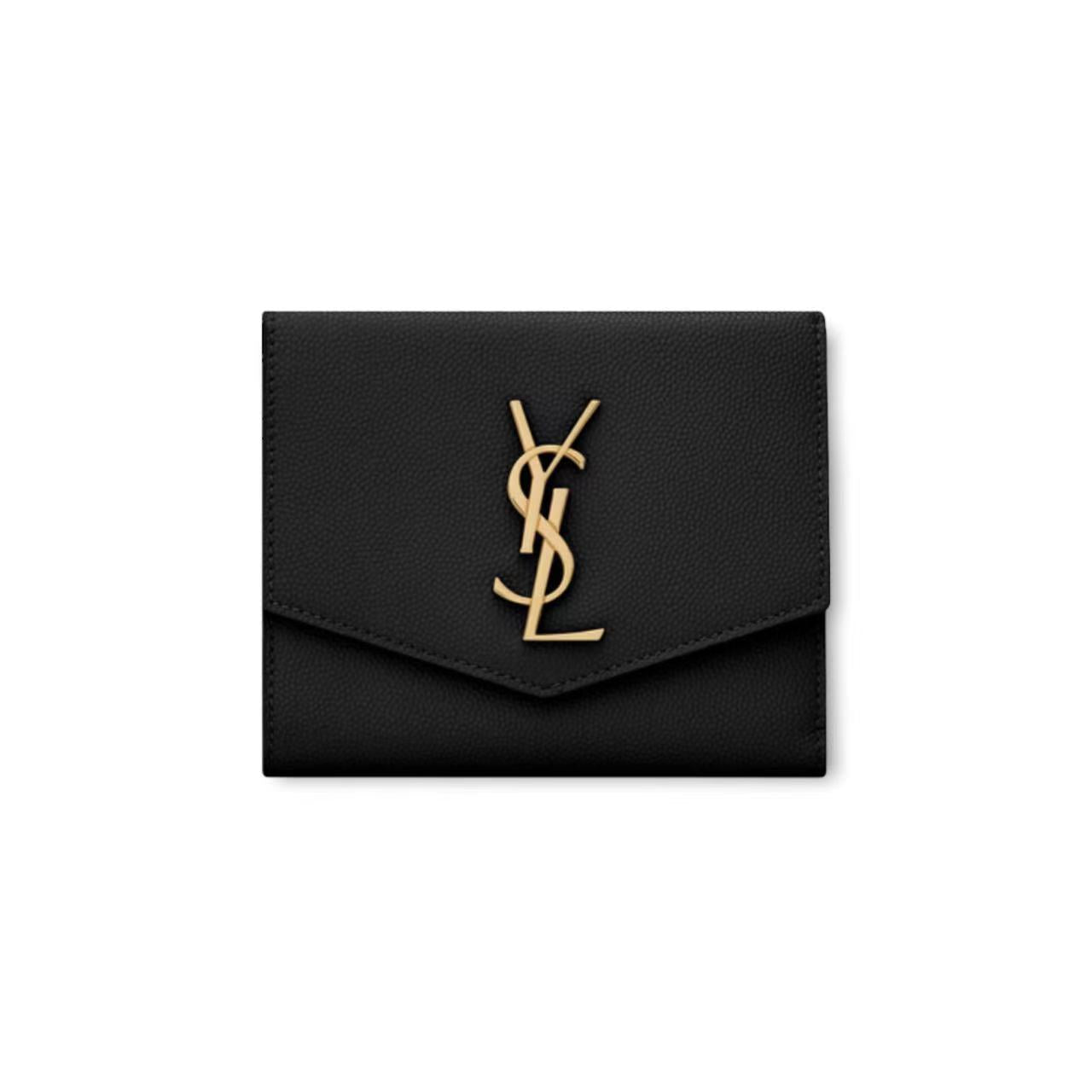 UPTOWN COMPACT WALLET IN GRAIN DE POUDRE EMBOSSED LEATHER image 0