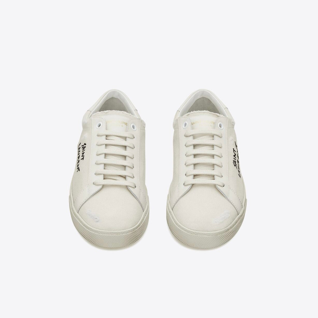 COURT CLASSIC SL/06 EMBROIDERED SNEAKERS IN CANVAS AND LEATHER image 1