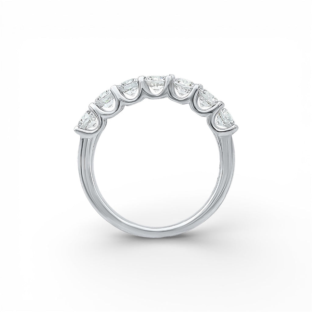 ASH063 3mm Lab Grown Diamond Half Eternity Ring 9K D VVS 3EX