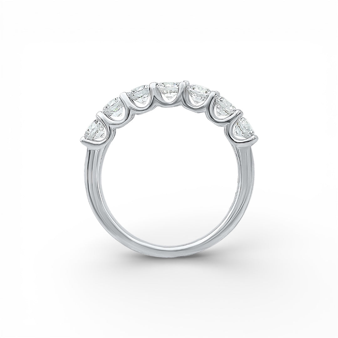 ASH063 3mm Lab Grown Diamond Half Eternity Ring 9K D VVS 3EX