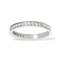 ASH064 2.6mm Lab Grown Diamond Half Eternity Ring 9K D VVS 3EX