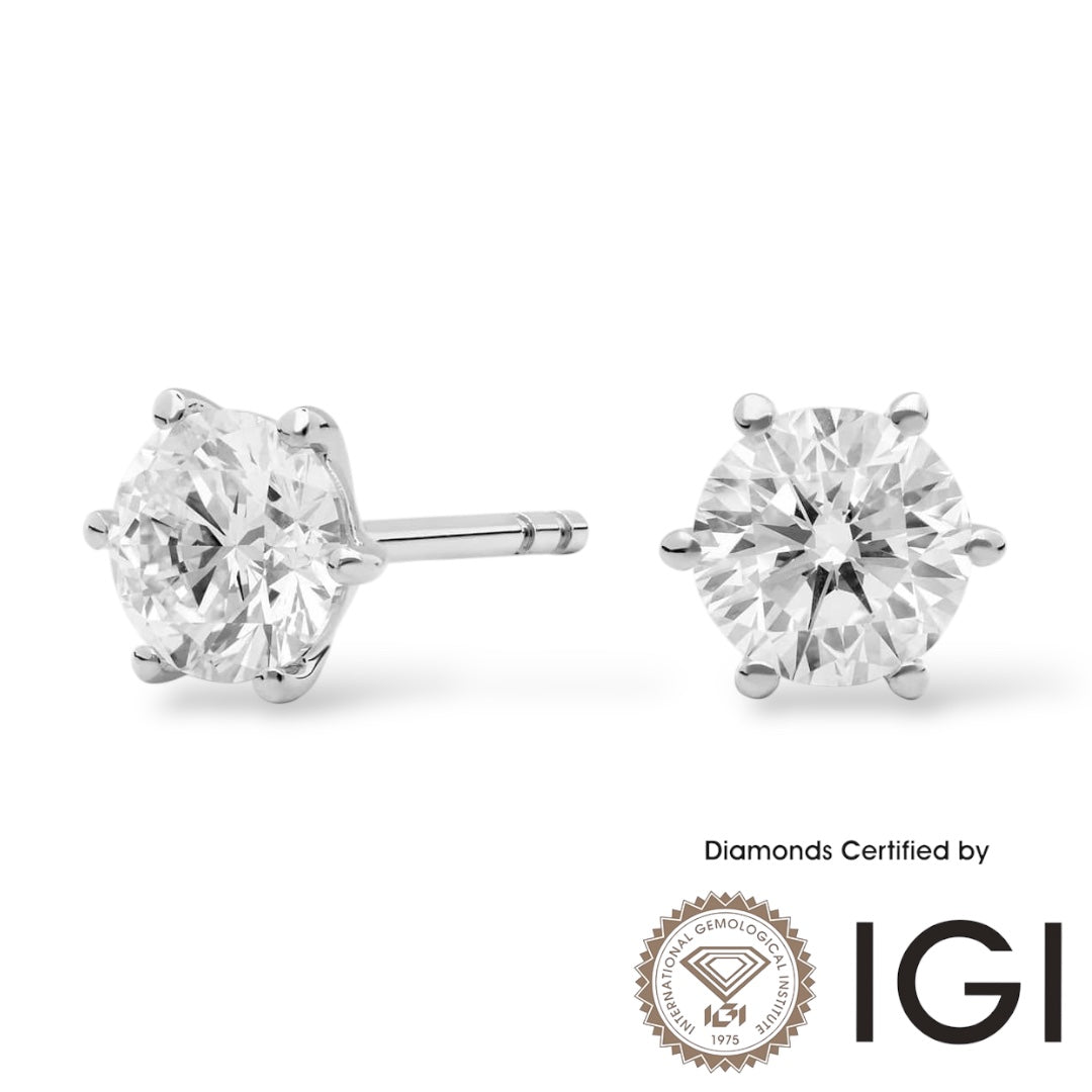 MadisonDia Valentine's Day Sale 1ct E, VVS2, 3EX, IGI certified, 9K Lab-Grown Diamond Earring