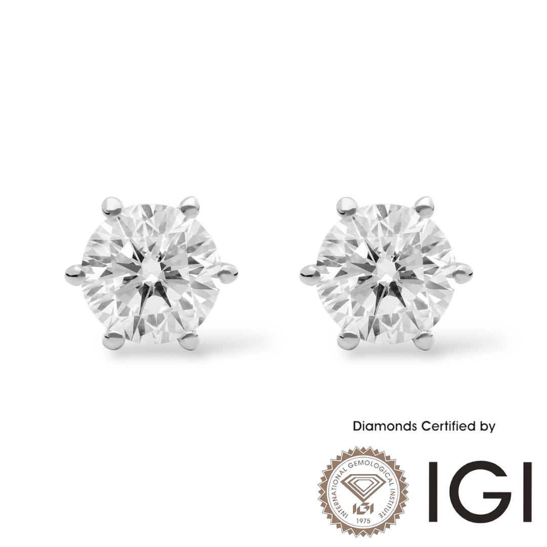 MadisonDia Valentine's Day Sale 1ct E, VVS2, 3EX, IGI certified, 9K Lab-Grown Diamond Earring