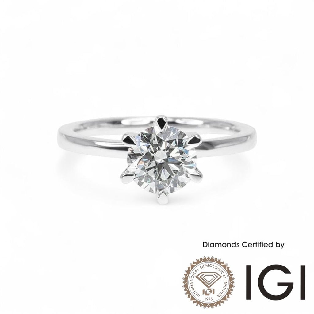 MadisonDia Anniversary Sale 1ct D, VVS2, 3EX, IGI certified, 9K Lab-Grown Diamond Ring