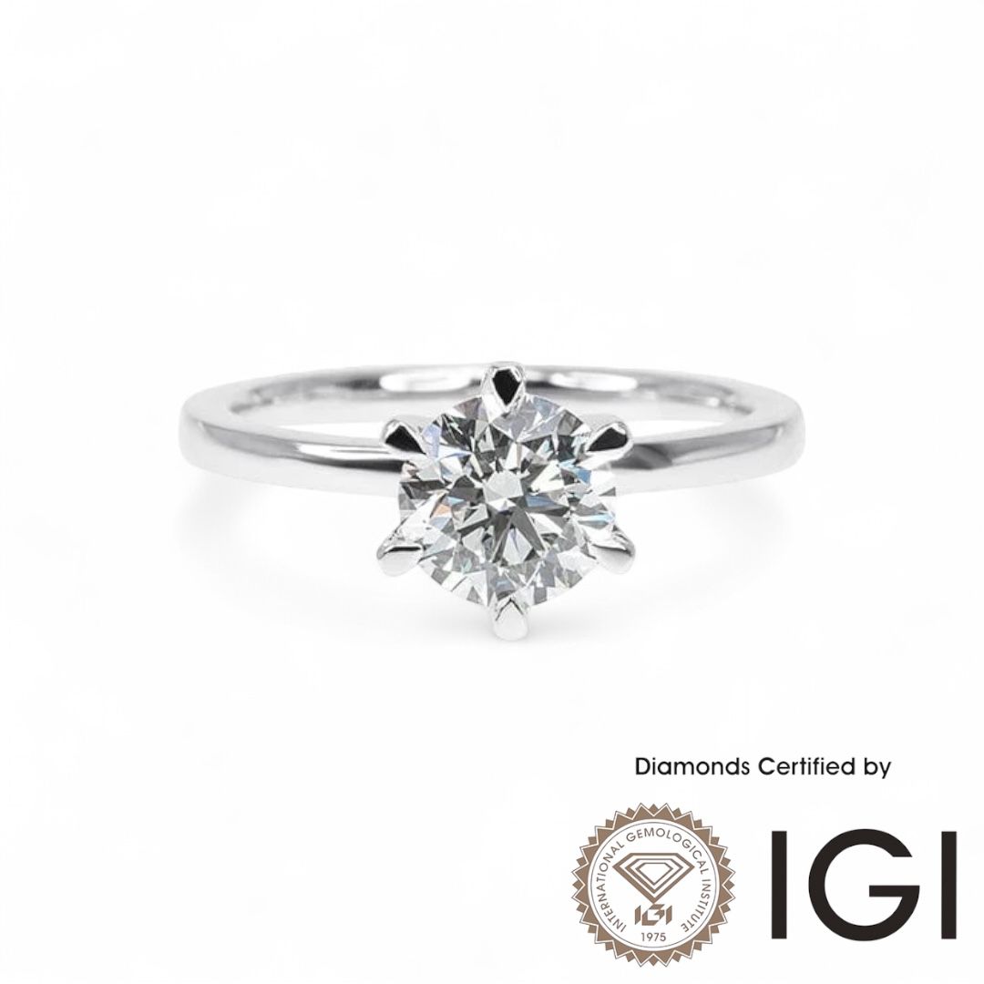 MadisonDia Anniversary Sale 1ct D, VVS2, 3EX, IGI certified, 9K Lab-Grown Diamond Ring
