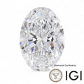 3ct Oval Shape Lab Grown Diamond D Color VVS1 VVS2 3EX IGI Certified - MadisonDia