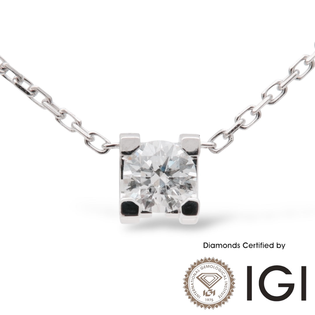 ASH022 Solitaire Lab Grown Diamond Pendant D VVS1 VVS2 3EX IGI Certified
