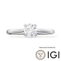 ASH074 Sidestone Lab Grown Diamond Ring 9K D VVS1 VVS2 3EX IGI Certified