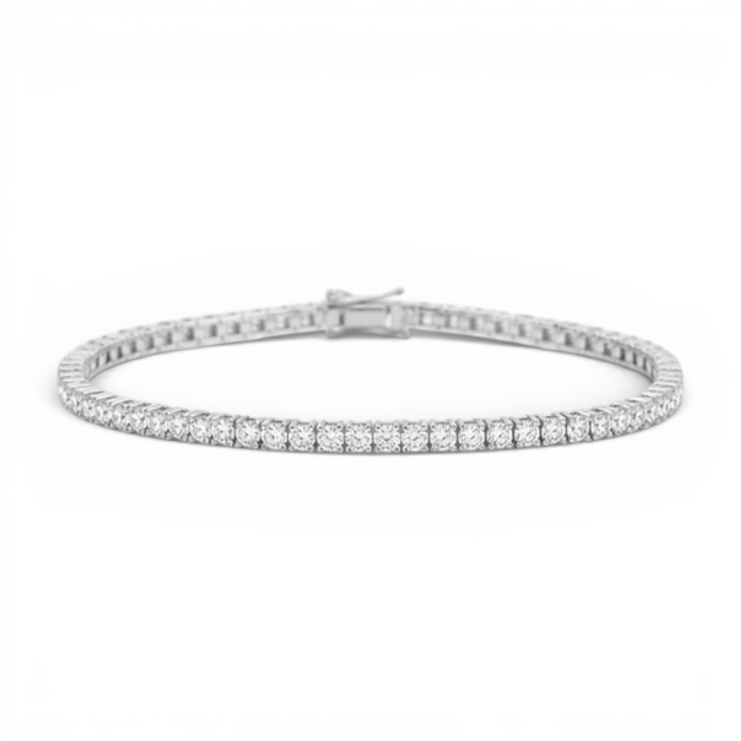 ASH077 3.5mm Lab-Grown Diamond Tennis Bracelet 18K DE VVS 3EX