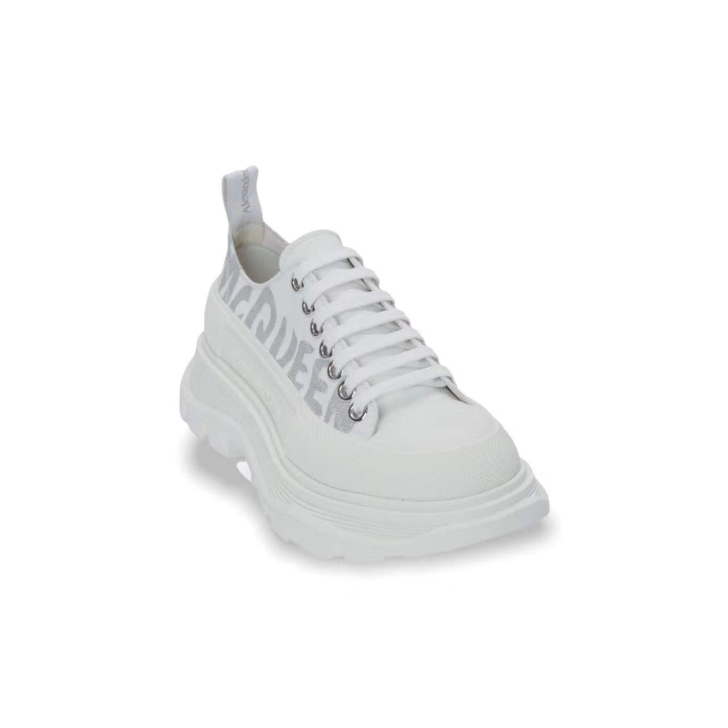 Tread Slick Lace-up in White/Sliver image 1