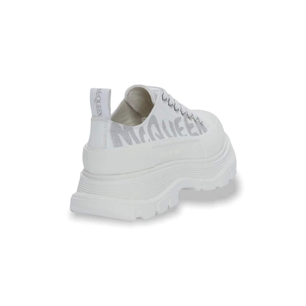 Tread Slick Lace-up in White/Sliver image 2