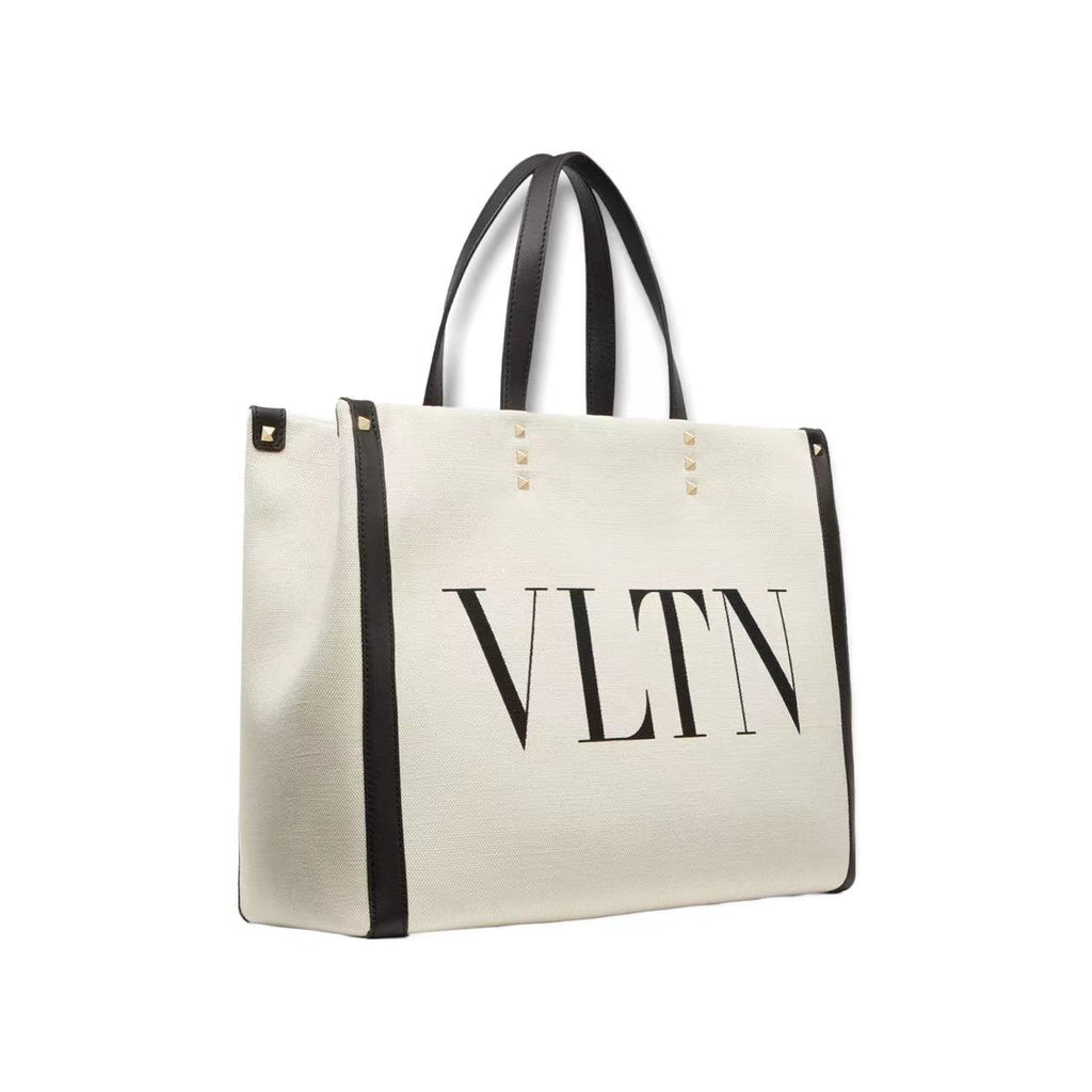 SMALL VLTN PRINT CANVAS TOTE BAG image 1